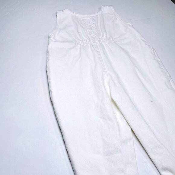 Vintage Jordache Girls Lace Bubble Denim Overalls Longall Romper Outfit 4 - Picture 15 of 16